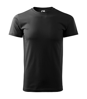 Черна unisex памучна тениска Elino снимка