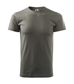 Unisex памучна тениска в блед нюанс на каки Elino снимка