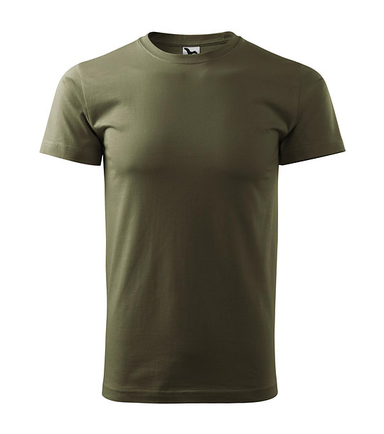 Unisex памучна тениска в тъмно каки Elino снимка