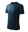 Unisex памучна тениска в тъмносиньо Classic-2 снимка