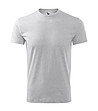 Unisex памучна тениска в светлосив меланж Classic-0 снимка