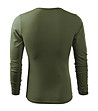 Мъжка памучна блуза в цвят каки Fit-T-1 снимка