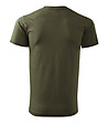 Unisex памучна тениска в тъмно каки Elino-1 снимка