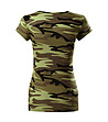 Дамска памучна тениска с камуфлажен принт в зелени нюанси Camo Pure-1 снимка