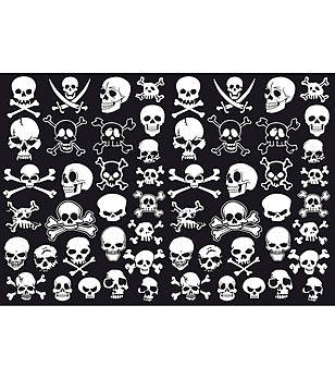 Постелка с принт Skulls 52х75 см снимка