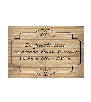 Постелка с принт Risate, Amore e buon Caffé 52х75 см снимка
