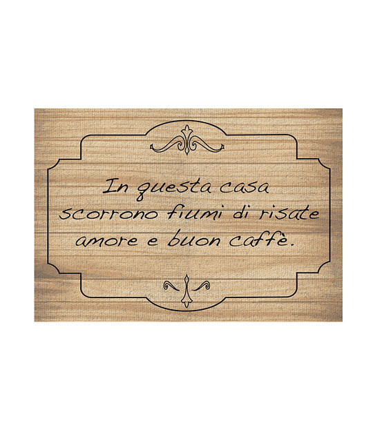Постелка с принт Risate, Amore e buon Caffé 52х75 см снимка