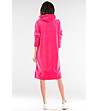Розова рокля с качулка Abena-1 снимка