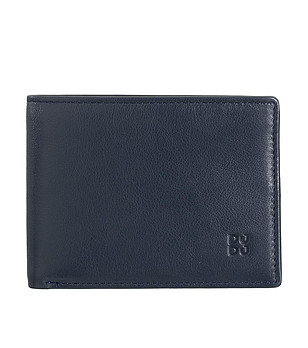 Тъмносин мъжки кожен портфейл Caprera снимка