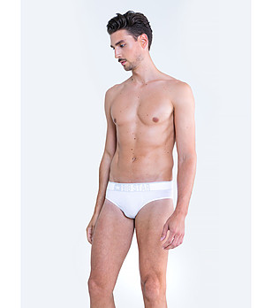 Мъжки памучни слипове в бяло Relan снимка