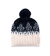 Unisex шапка в екрю и черно с вълна-0 снимка