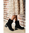Черни дамски боти от естествен велур Rosalinda-0 снимка