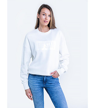 Дамска памучна бяла блуза Oneidea снимка