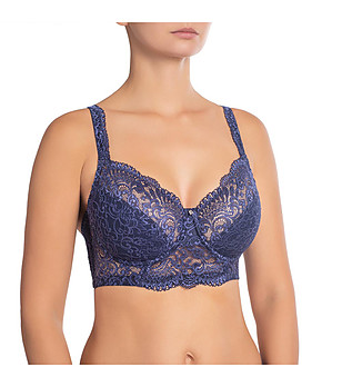 Дантелен сутиен бралет Viktoria в синьо-лилав нюанс снимка