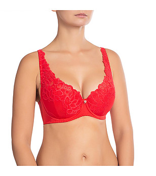 Червен сутиен с подплатени чашки Catharina снимка