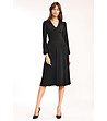 Черна рокля с дълги ръкави Reggie-0 снимка
