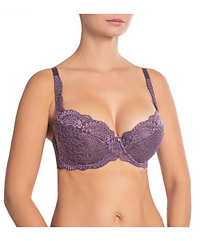 Лилав сутиен с дантела и повдигащ ефект Viktoria снимка