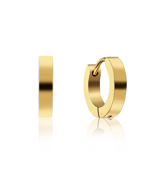 Дамски обеци тип халки в златисто Margot снимка