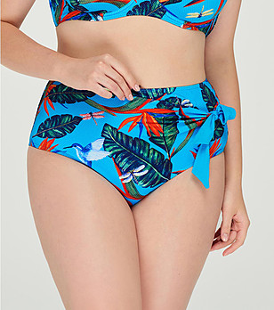 Долнище на бански в синьо с флорален принт Boni снимка