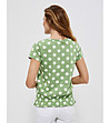 Зелена дамска памучна блуза на бели точки Berdina-1 снимка