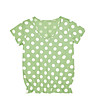 Зелена дамска памучна блуза на бели точки Berdina-3 снимка