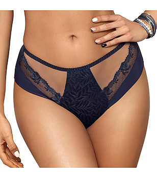 Тъмносини бикини с висока талия Jovite снимка