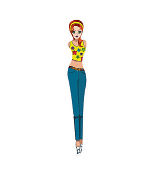 Пинцета за обезкосмяване с ефектен дизайн Red hair girl снимка