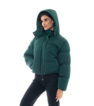 Тъмнозелено дамско зимно яке Grace снимка