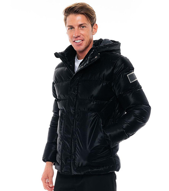 Черно мъжко зимно ватирано яке Mickes снимка