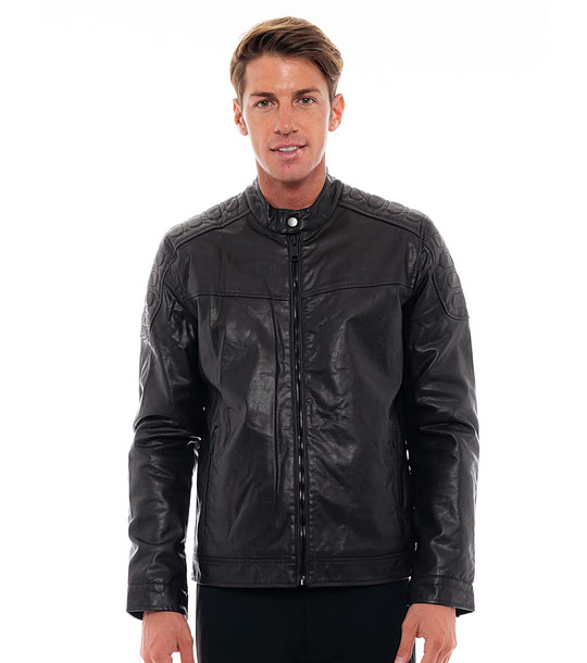 Мъжко тъмнокафяво яке Charles от еко кожа снимка