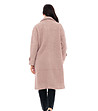 Дамско палто в цвят пудра Abena-2 снимка