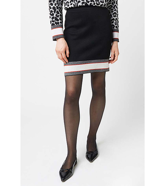 Черна пола от фино плетиво Neoli снимка