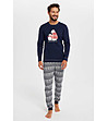 Мъжка памучна пижама в тъмносиньо Arktyka-0 снимка