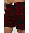 Карирани мъжки памучни боксерки в червено и черно Zeman-3 снимка