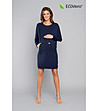 Тъмносиня рокля с джоб Tirana-2 снимка