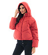 Зимно дамско късо яке в цвят корал Alita-0 снимка