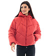 Зимно дамско късо яке в цвят корал Alita-1 снимка