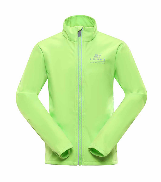 Неоново светлозелено детско soft shell яке Gesseco снимка