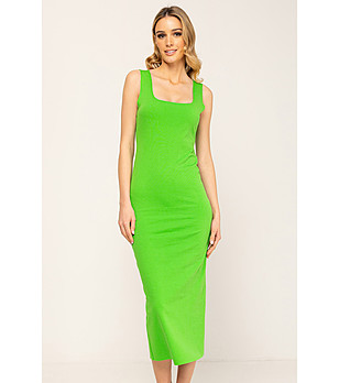 Зелена вталена рокля Flavia снимка