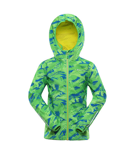 Детско softshell яке в зелено и синьо Lanaco снимка