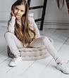 Детски бежов unisex панталон-3 снимка