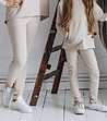 Детски бежов unisex панталон-4 снимка