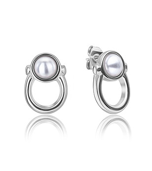 Сребристи дамски обеци със седеф Maja снимка