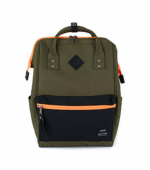 Unisex раница в цвят маслина No.4 Neon M  с USB снимка