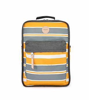 Unisex раница в сиво и оранжево No.41 Satchel S от водоотблъскваща материя снимка