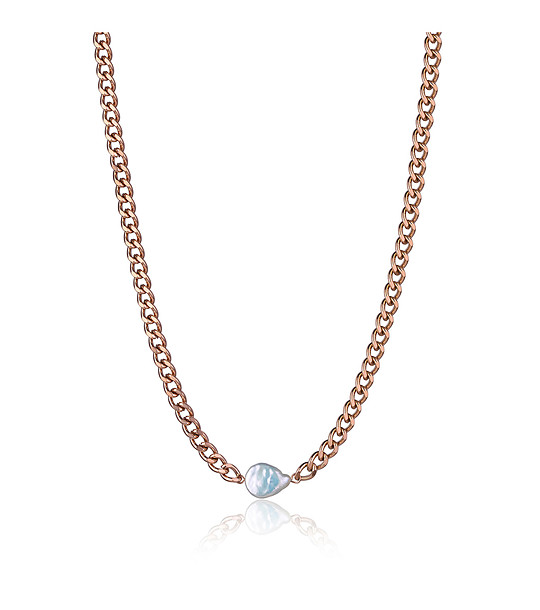 Дамско розовозлатисто колие Mia снимка