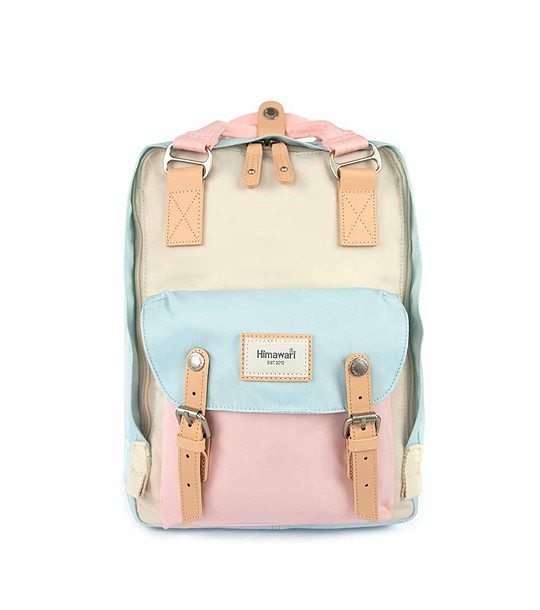 Unisex раница в екрю, розов и светлосиньо No.13 Double spring S снимка