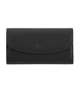 Черен дамски портфейл от естествена кожа Gandia с RFID защита снимка