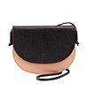 Кожена дамска чанта в черно и пудра Altea-0 снимка