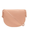 Кожена дамска чанта в цвят пудра Altea-1 снимка